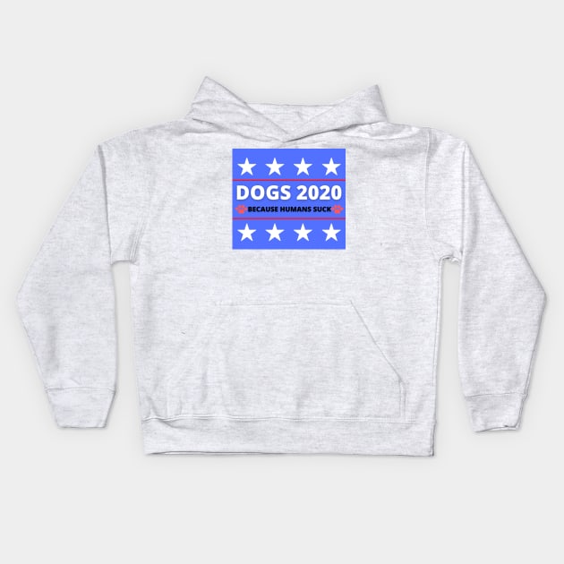 Dogs for 2020 - Funny Election Campaign Kids Hoodie by Moshi Moshi Designs